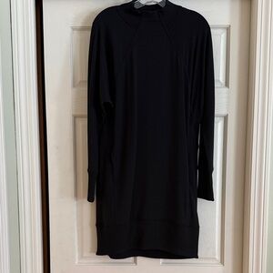 Like New Lululemon Black Long Sleeve Mock Neck Dress with Pockets